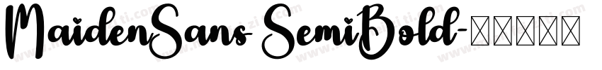 MaidenSans SemiBold字体转换